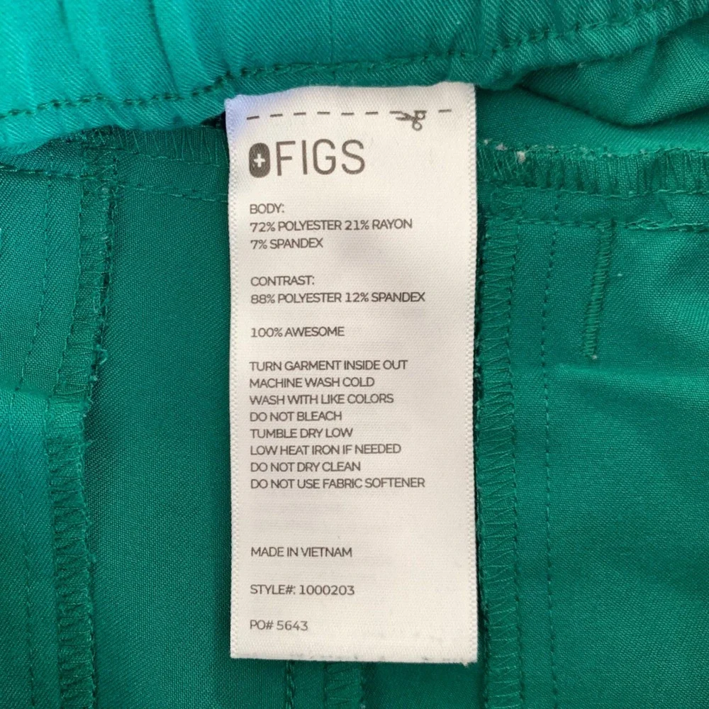 FIGS Tansen Jogger Scrub Pant Men XS/S Green Technical Medical Nurse Doctor